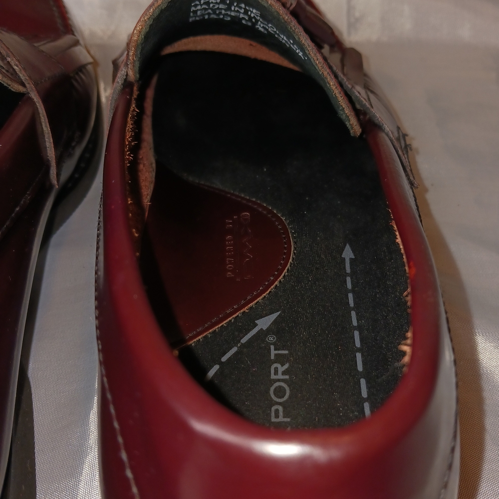 "Rockport" Men's Burgundy, Leather, Tassel Loafers Size 12W - Picture 8 of 15